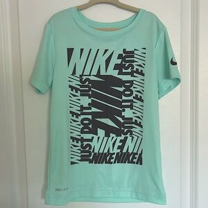 Nike Boys Sea Green Dri-FIT T-shirt Small (5) (4-5 years)